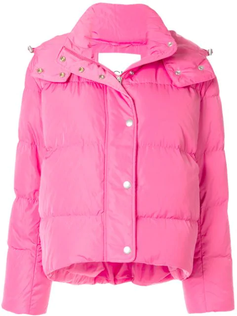 Ck Calvin Klein Hooded Puffer Jacket In Pink | ModeSens