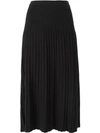 Michael Michael Kors Pleated Knit Skirt In Black