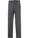 Numero00 Colour Block Tapered Trousers In Grey