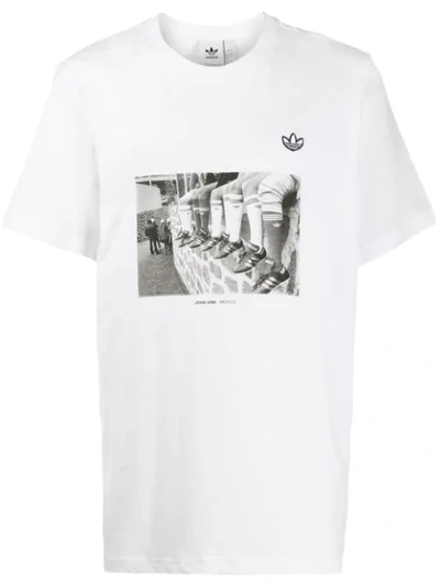 Adidas Originals Photographic Print T-shirt In White