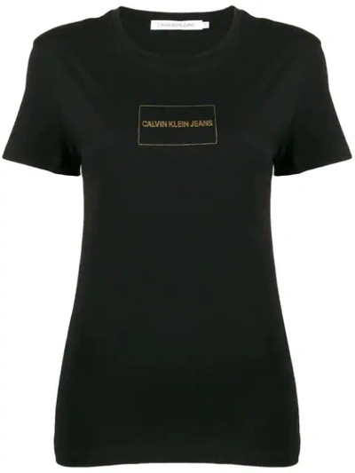 Calvin Klein Jeans Est.1978 T-shirt Mit Logo-print In Black