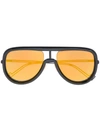 Fendi Futuristic Statement Lens Sunglassesovers In Black
