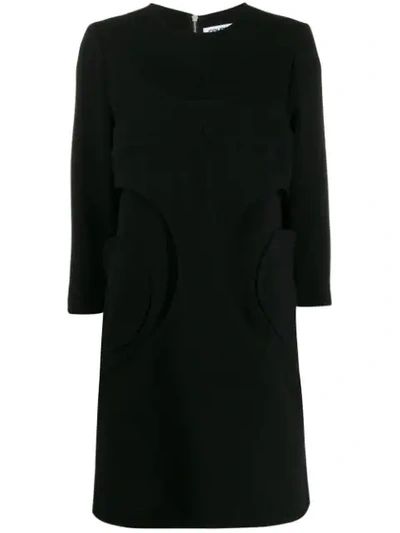 Courrèges Shift Mini Dress In Black