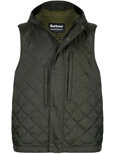 Barbour X Engineered Garments Hooded Gilet In Green