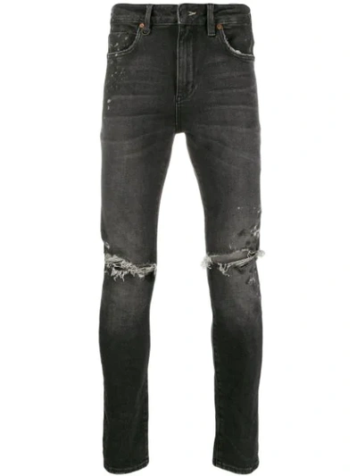 Neuw Distressed Skinny Jeans In Black