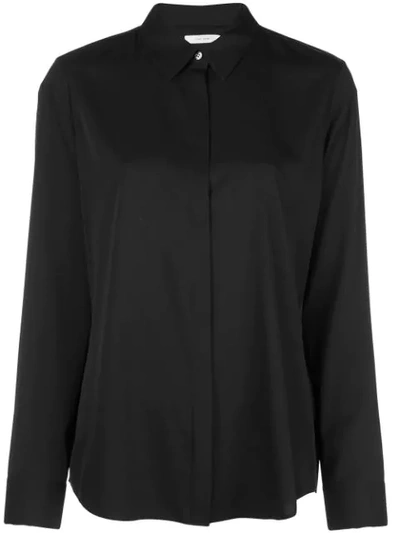 The Row Petah Concealed Button Shirt In Black