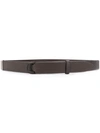 Orciani Nobuckle Textured Belt In Brown