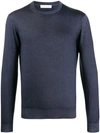 Cruciani Relaxed-fit Knit Jumper In Blue
