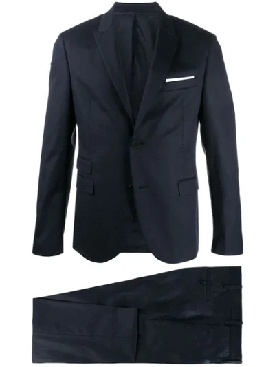 Neil Barrett Classic Tailored Suit In Blue