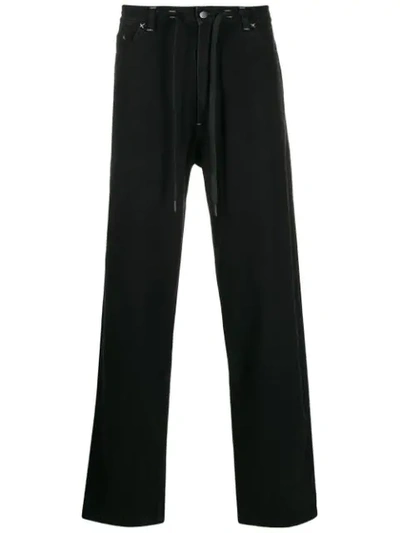 Liam Hodges Drawstring Waist Jeans In Black