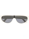 Bottega Veneta Mask Wraparound-frame Sunglasses In White