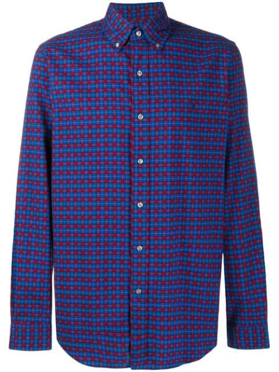 Polo Ralph Lauren Long Sleeved Checked Pattern Shirt In Blue