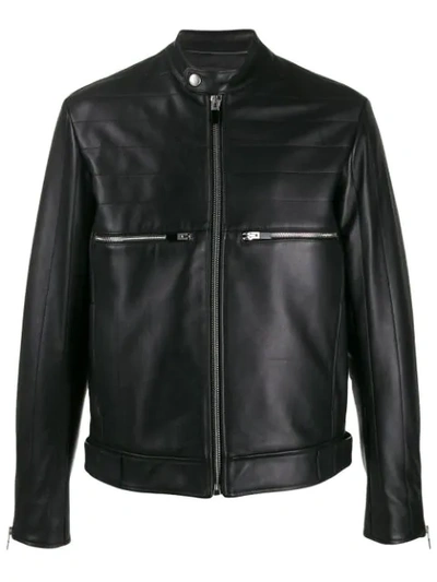 Just Cavalli Slim-fit Biker Jacket In Black