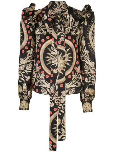 Fausto Puglisi House Of Puglisi Twill Blouse In Black