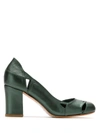 Sarah Chofakian Bruxelas Leather Pumps In Green