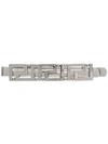 Versace Greek Key Motif Hair Clip In Silver