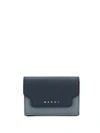 Marni Mini Tri-fold Wallet In Blue