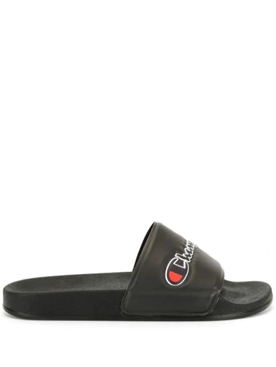 Champion M-evo Script Molded Slides In Black