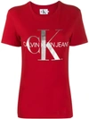 Calvin Klein Jeans Est.1978 Logo Print T In Red