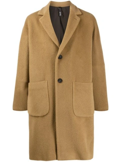 Hevo Single-breasted Midi Coat In Neutrals