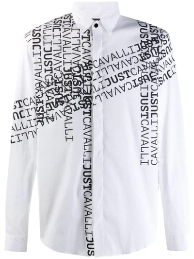 Just Cavalli Graphic-print Shirt In White