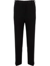 Loveless High Rise Straight Leg Trousers In Black