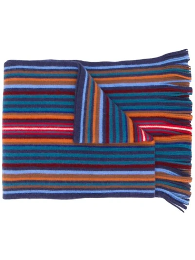 Altea Striped Scarf In Blue