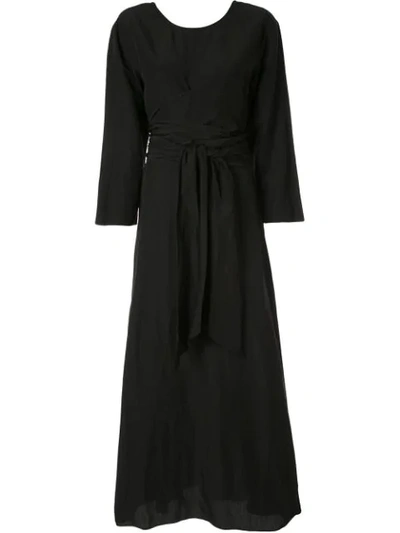 Muller Of Yoshiokubo Cache Couer Long Dress In Black