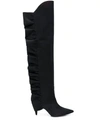 Marc Ellis Ruched Detail Pointed Toe Boots In Black