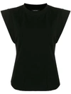 Isabel Marant Cap Sleeve T-shirt In Black