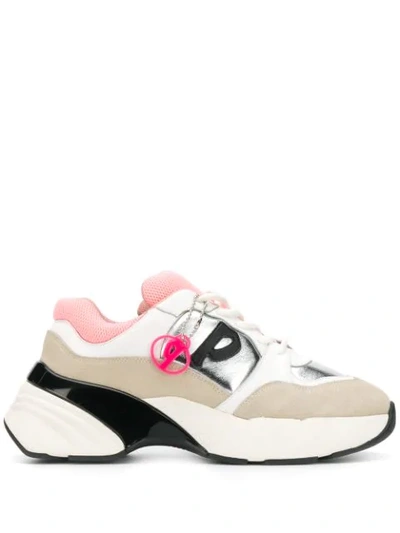 Pinko Chunky Low Top Sneakers In Neutrals