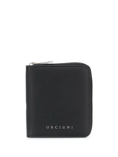 Orciani Textured Compact Wallet In Black