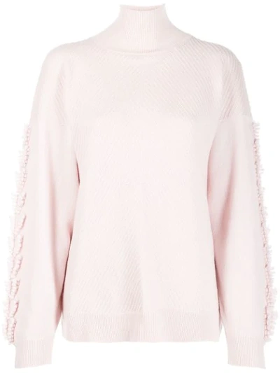 Barrie Cashmere Turtleneck Jumper In Pink