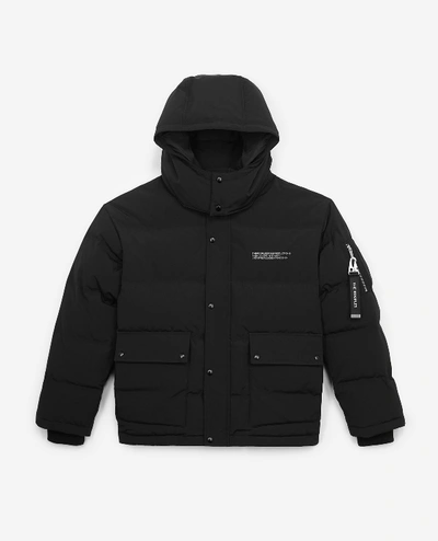 The Kooples Loose-fitting Black Down Jacket With Hood