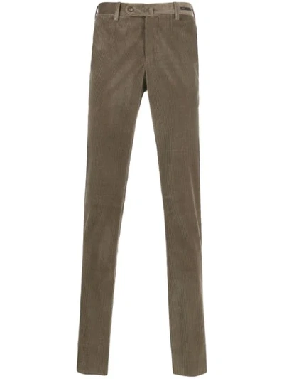 Pt01 Slim-fit Corduroy Trousers In Grey