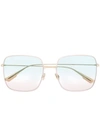 Dior Stellaire1 Square-frame Sunglasses In Gold