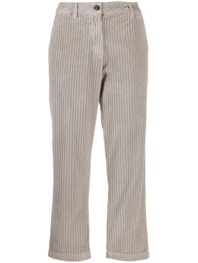 Woolrich Straight-leg Corduroy Trousers In Grey
