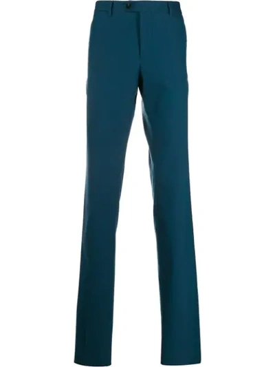 Etro Fitted Tailored Trousers In Blue