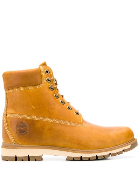 timberland brown lace up boots