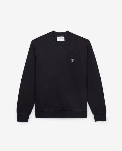 The Kooples Sport Navy Blue Crew-neck Sweatshirt With Logo