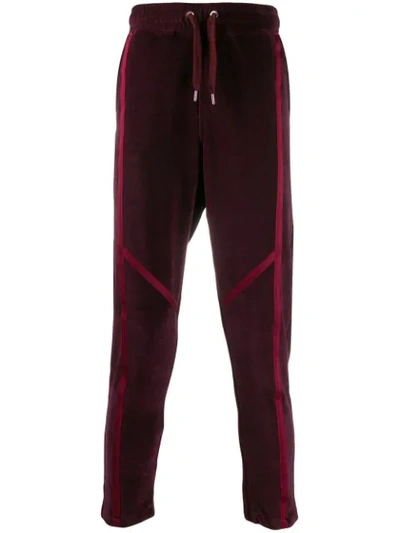 Just Cavalli Panelled Logo Patch Track Pants In Purple
