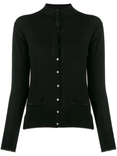 Cotélac Glitter Trim Cardigan In Black