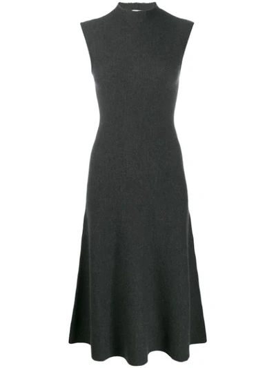 Mrz Wool Midi Dress In Grey