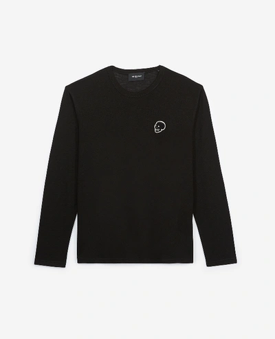 The Kooples Black Wool T-shirt With Long Sleeves