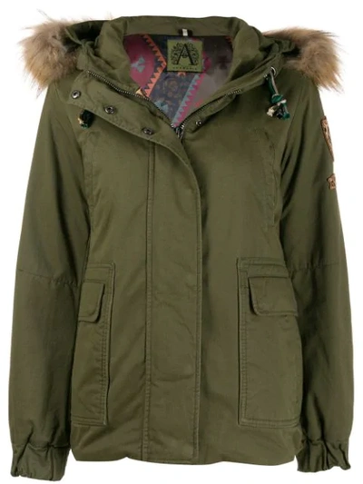 Alessandra Chamonix Hooded Parka Coat In 102 Military Natural