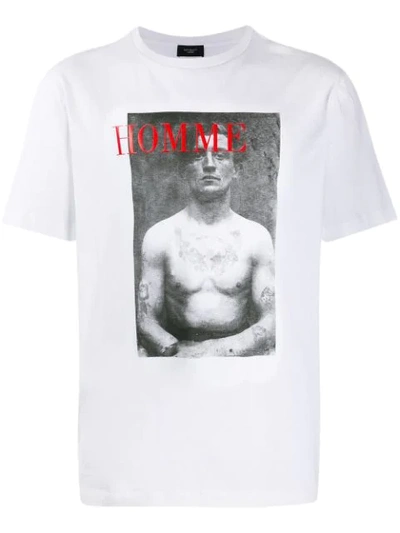 Not Guilty Homme Time Print T-shirt In White