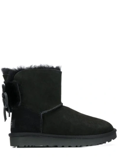 Ugg Bow Ribbon Detail Boots In Black