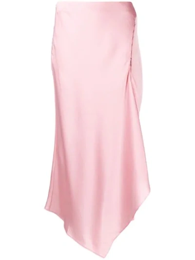 Jonathan Simkhai High-waisted Asymmetric Skirt In Pink