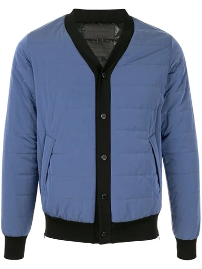 Fumito Ganryu Padded Button-front Cardigan In Blue
