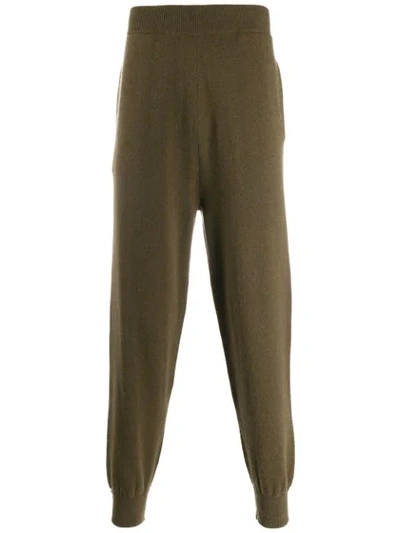 Extreme Cashmere Loose-fit Knit Trousers In Green